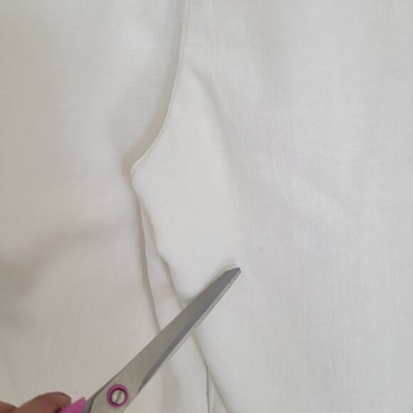 Abercrombie & Fitch White High Waist Wide Leg Linen Pants Sz XS Coastal Beachy - Picture 11 of 11